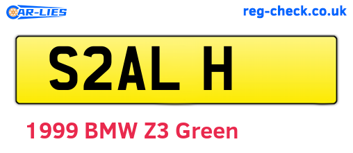 S2ALH are the vehicle registration plates.