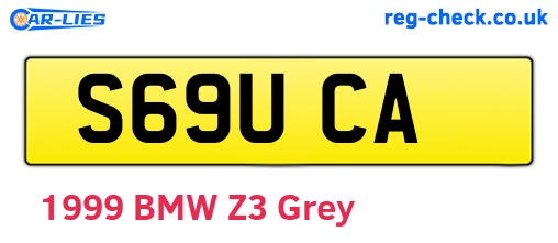S69UCA are the vehicle registration plates.