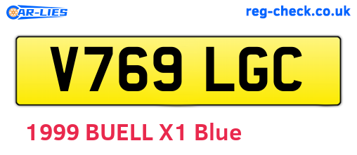 V769LGC are the vehicle registration plates.