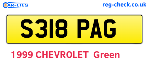 S318PAG are the vehicle registration plates.