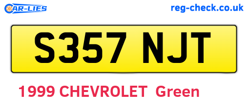 S357NJT are the vehicle registration plates.