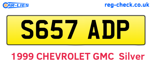 S657ADP are the vehicle registration plates.