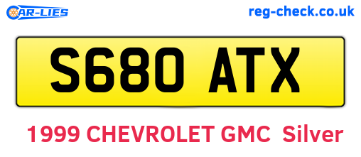 S680ATX are the vehicle registration plates.