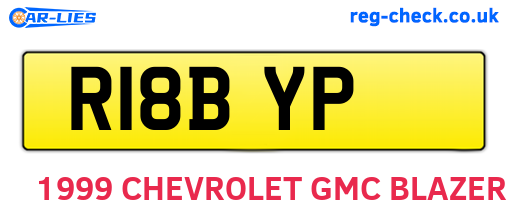 R18BYP are the vehicle registration plates.