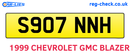 S907NNH are the vehicle registration plates.