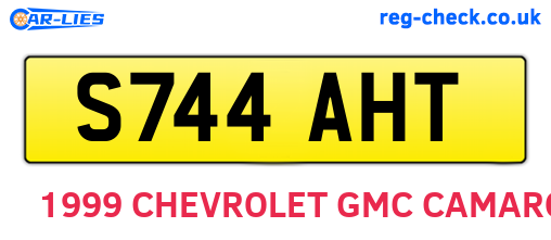 S744AHT are the vehicle registration plates.