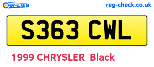 S363CWL are the vehicle registration plates.