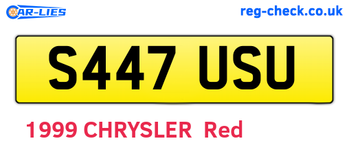 S447USU are the vehicle registration plates.