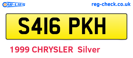 S416PKH are the vehicle registration plates.