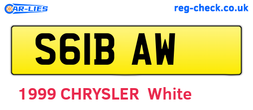 S61BAW are the vehicle registration plates.