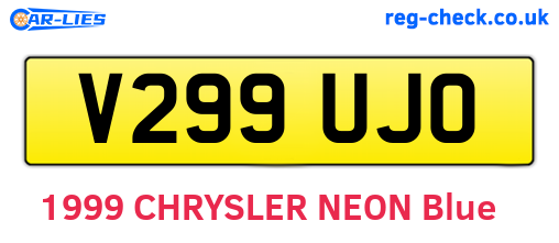 V299UJO are the vehicle registration plates.