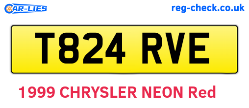 T824RVE are the vehicle registration plates.