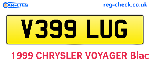 V399LUG are the vehicle registration plates.