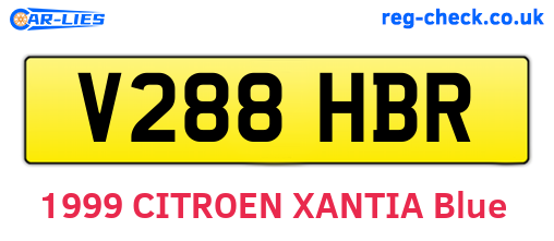 V288HBR are the vehicle registration plates.