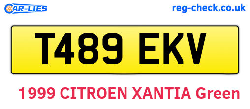 T489EKV are the vehicle registration plates.