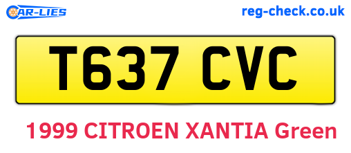 T637CVC are the vehicle registration plates.