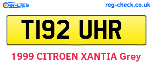 T192UHR are the vehicle registration plates.