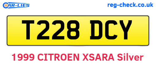 T228DCY are the vehicle registration plates.