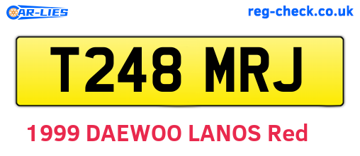T248MRJ are the vehicle registration plates.