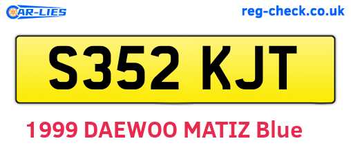 S352KJT are the vehicle registration plates.