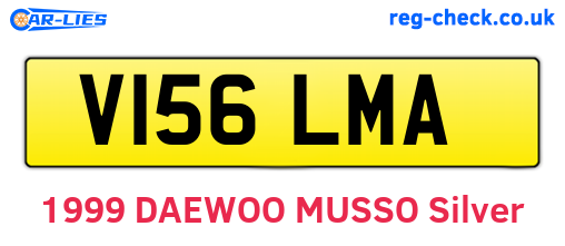 V156LMA are the vehicle registration plates.
