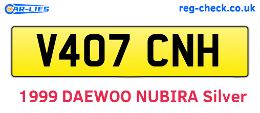 V407CNH are the vehicle registration plates.
