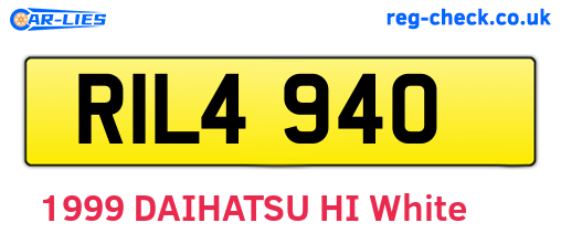 RIL4940 are the vehicle registration plates.