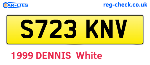 S723KNV are the vehicle registration plates.