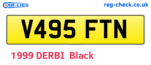 V495FTN are the vehicle registration plates.
