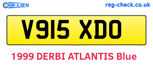 V915XDO are the vehicle registration plates.