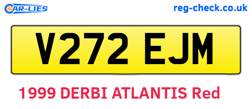 V272EJM are the vehicle registration plates.