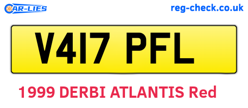 V417PFL are the vehicle registration plates.