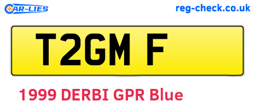 T2GMF are the vehicle registration plates.