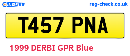 T457PNA are the vehicle registration plates.