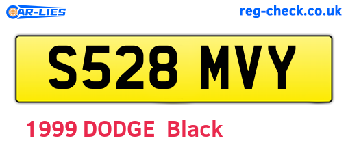 S528MVY are the vehicle registration plates.