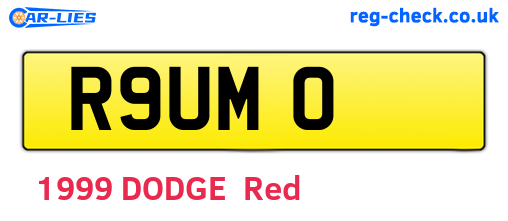 R9UMO are the vehicle registration plates.