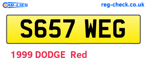 S657WEG are the vehicle registration plates.