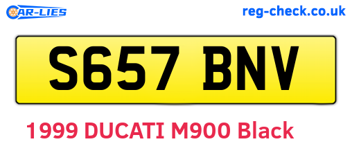 S657BNV are the vehicle registration plates.