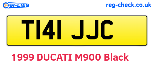 T141JJC are the vehicle registration plates.