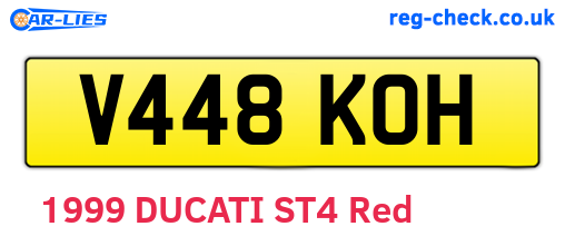 V448KOH are the vehicle registration plates.