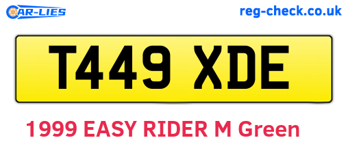 T449XDE are the vehicle registration plates.