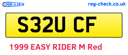 S32UCF are the vehicle registration plates.