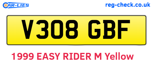 V308GBF are the vehicle registration plates.