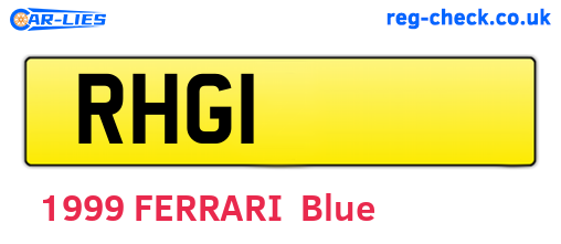 RHG1 are the vehicle registration plates.