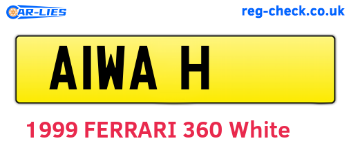 A1WAH are the vehicle registration plates.