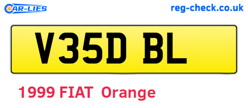 V35DBL are the vehicle registration plates.