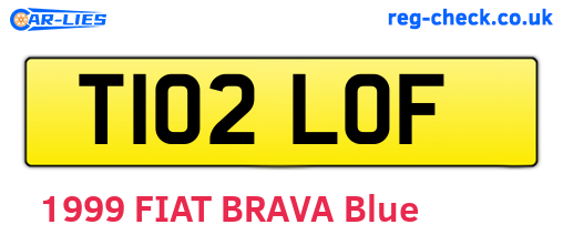 T102LOF are the vehicle registration plates.