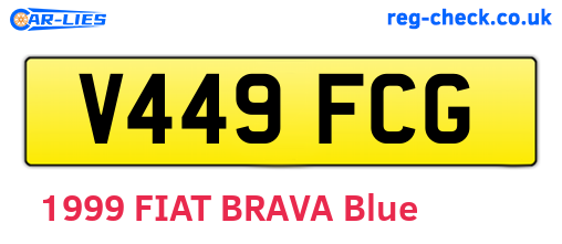 V449FCG are the vehicle registration plates.