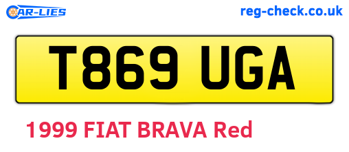 T869UGA are the vehicle registration plates.