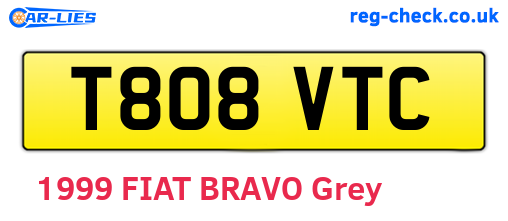 T808VTC are the vehicle registration plates.